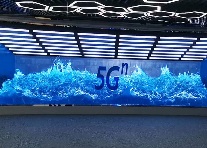 Exhibition hall LED ribbon wall