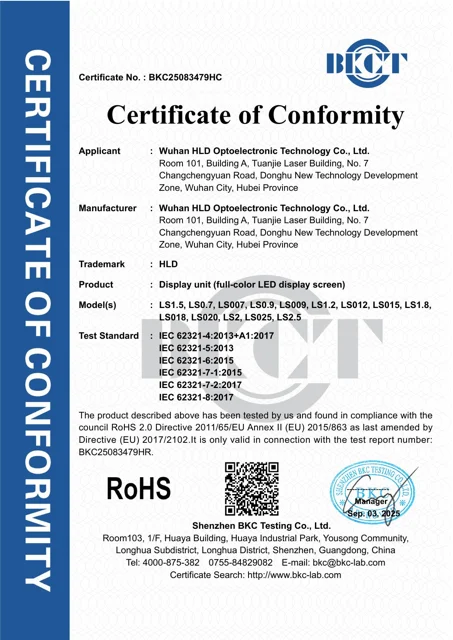 RoHS certificate