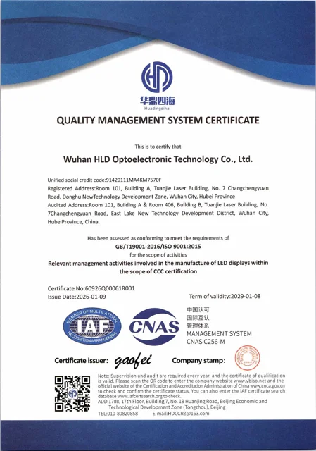 ISO 9001 certificate